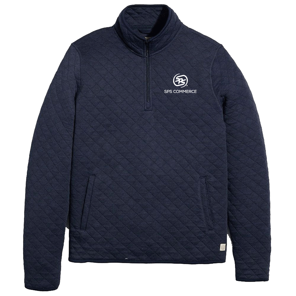 Marine Layer Men's Navy Heather Corbet Quilted Pullover