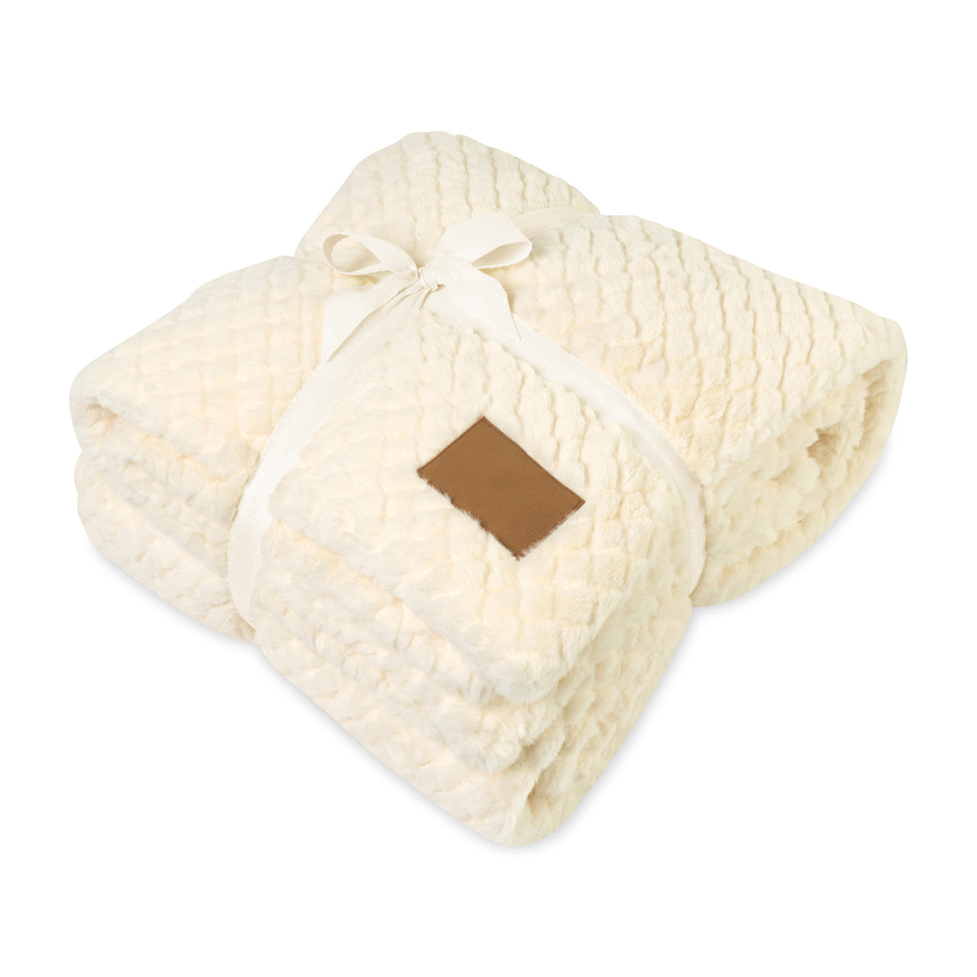 Gemline Cream Luxe Nordic Throw Blanket