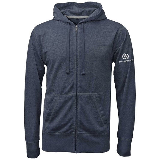 BAW Men's Vintage Navy Burn-Out Full Zip Jacket