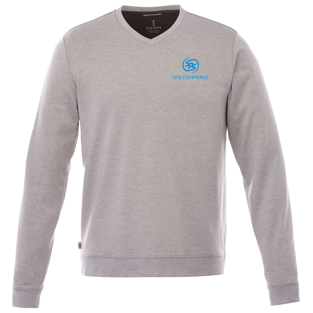 Elevate Men's Heather Grey Bromley Knit V-Neck