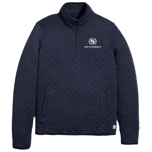 Marine Layer Men's Navy Heather Corbet Quilted Pullover