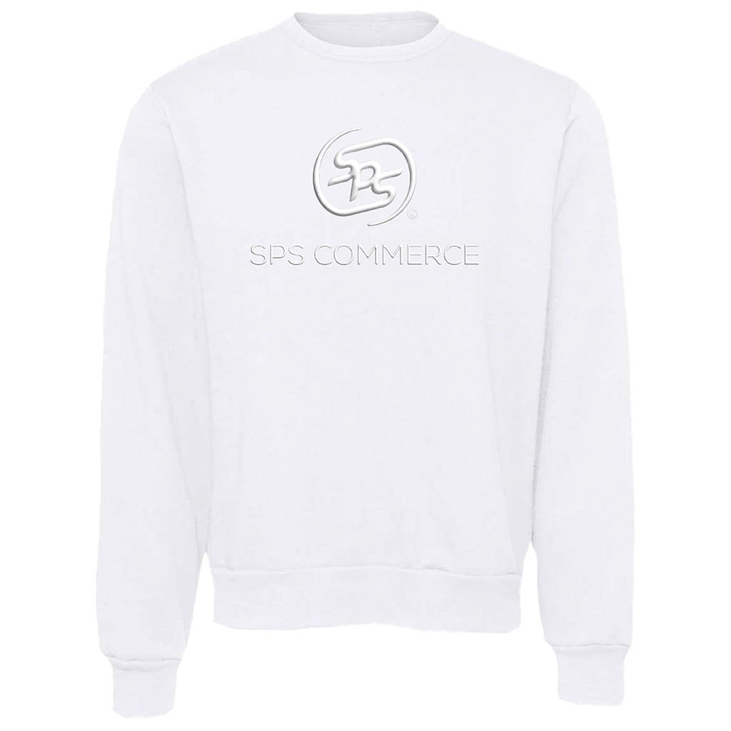 Bella + Canvas Unisex White Sponge Fleece Classic Crewneck Sweatshirt