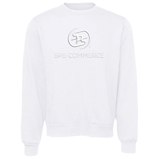Bella + Canvas Unisex White Sponge Fleece Classic Crewneck Sweatshirt