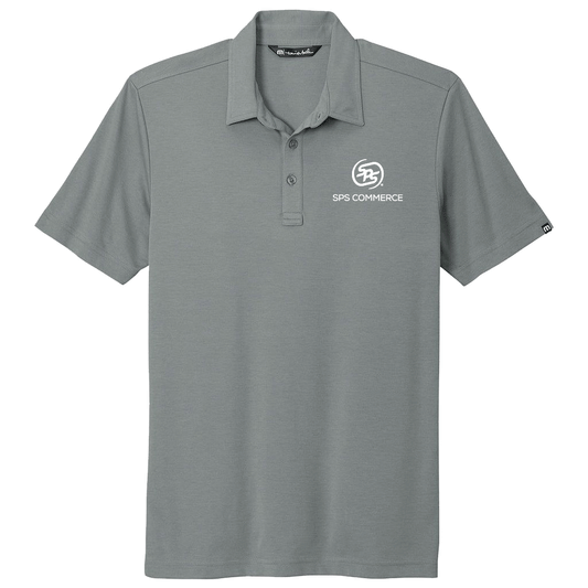 TravisMathew Men's Quiet Shade Grey Oceanside Solid Polo