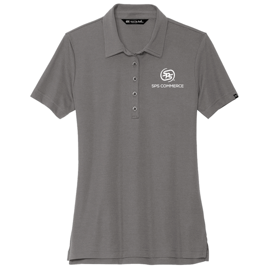 TravisMathew Women's Quiet Shade Grey Oceanside Solid Polo