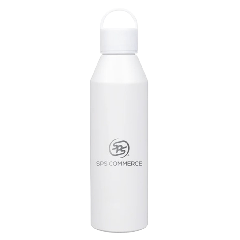 Zusa White Voyager Aluminum 20 oz. Water Bottle