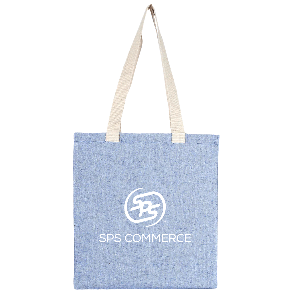 Logomark Blue Olivia 10 oz. Recycled Cotton Convention Tote